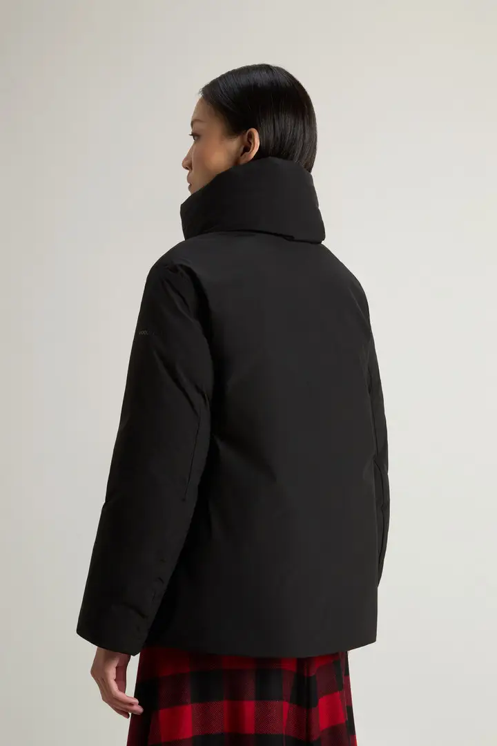 donna Giacca Cocoon in Urban Touch Nero Black miniatura 2