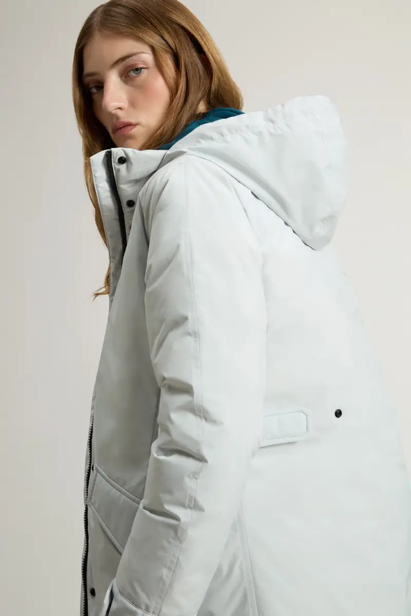 Donna Giacca lunga Cloud con cappuccio richiudubile Grigio Dry Gray miniatura 3