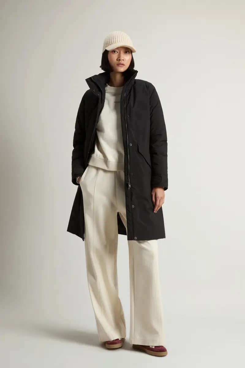 Donna Giacca lunga Cloud con cappuccio richiudubile Nero Black