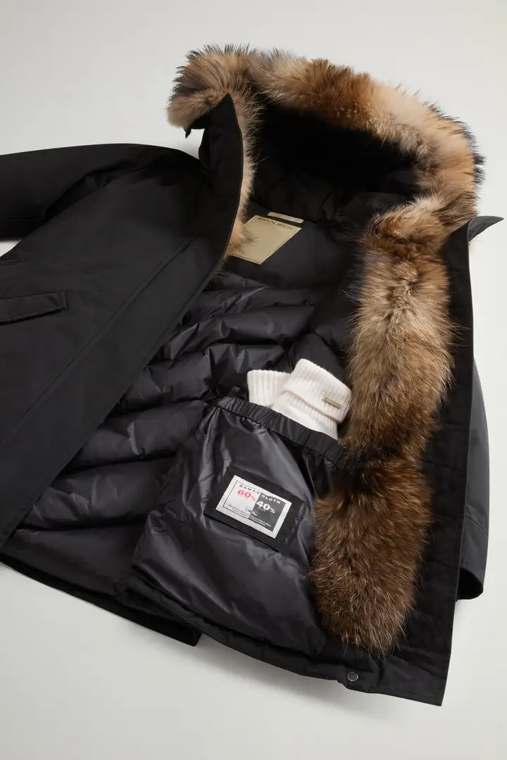 donna Giacca Military in Ramar Cloth Nero Black miniatura 3