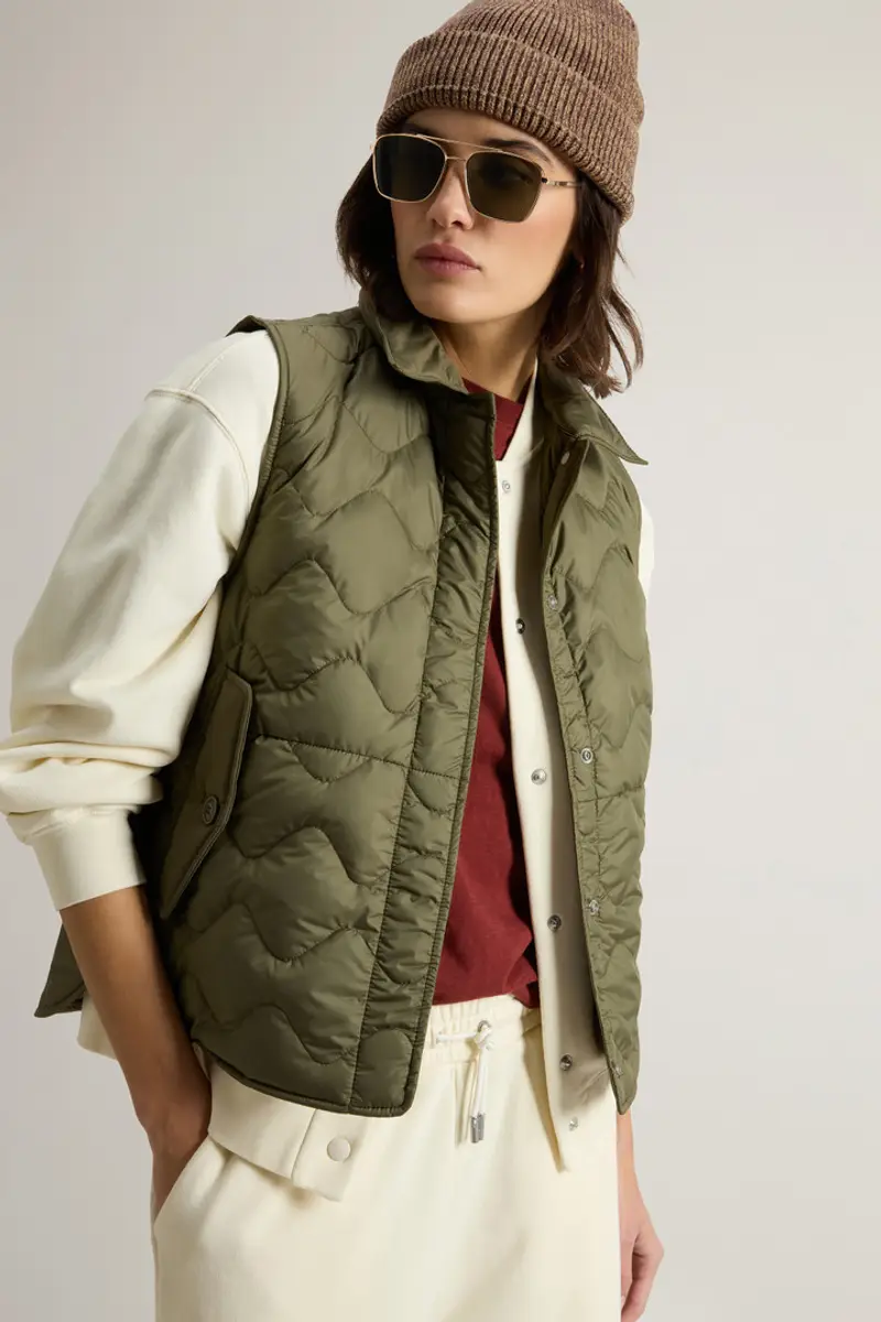 Woolrich Gilet Donna Verde 2002954 miniatura 3