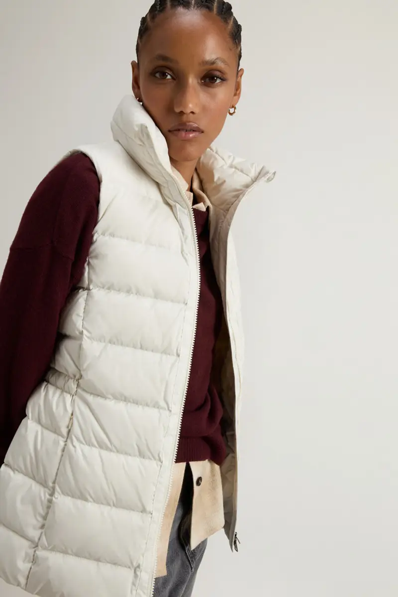 Woolrich Gilet Donna Bianco 2414791 miniatura 3