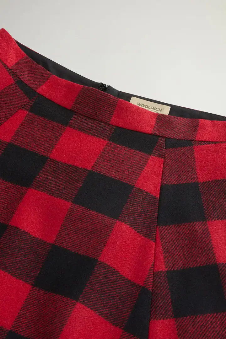 Donna Gonna in misto lana italiana Rosso Red Buffalo miniatura 3