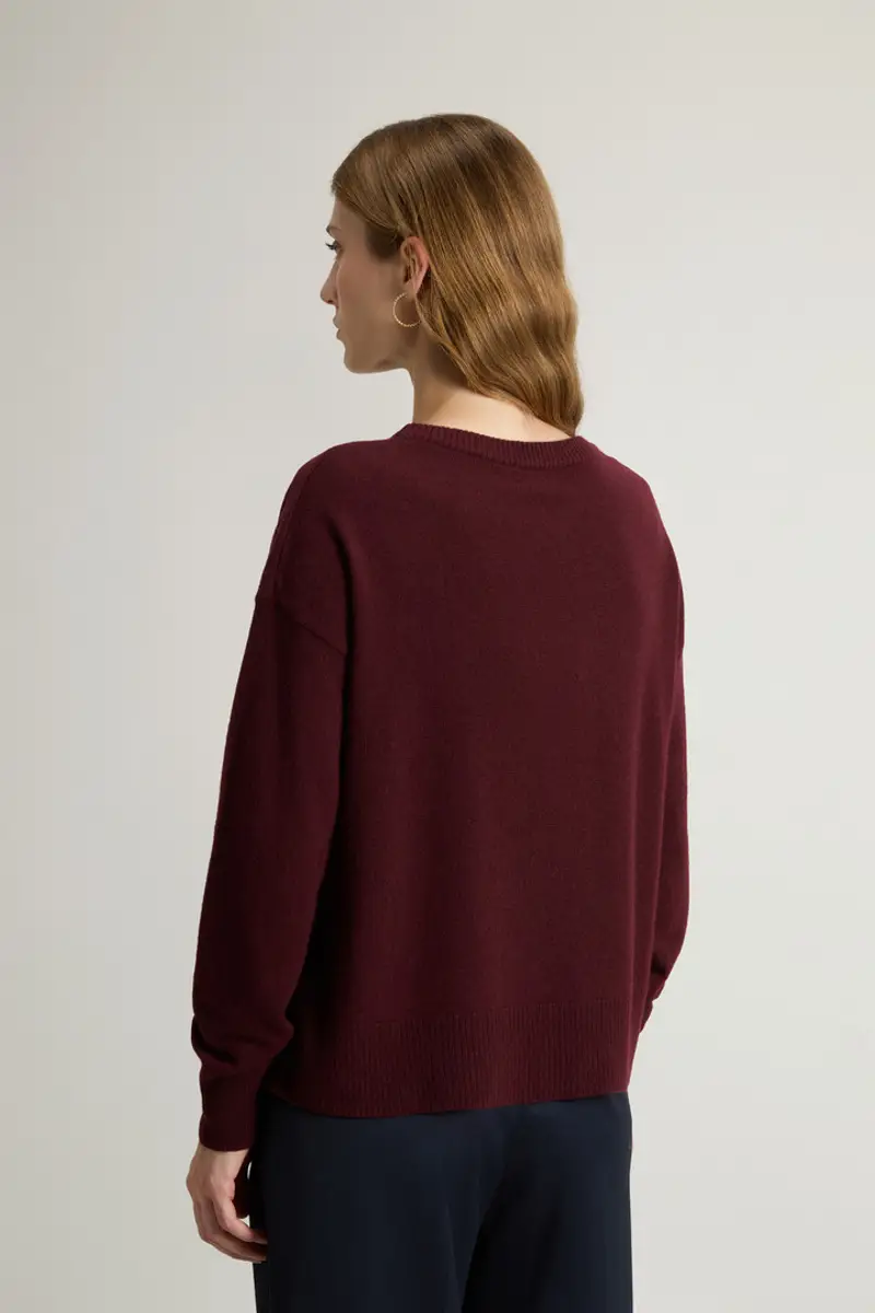 Woolrich Donna Maglia girocollo in misto lana vergine e cashmere Rosso Taglia XXS miniatura 2