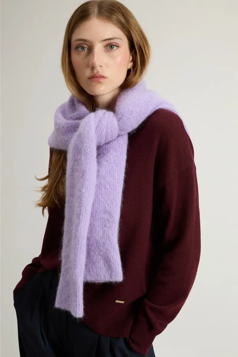 Woolrich Donna Maglia girocollo in misto lana vergine e cashmere Rosso Taglia XXS miniatura 3