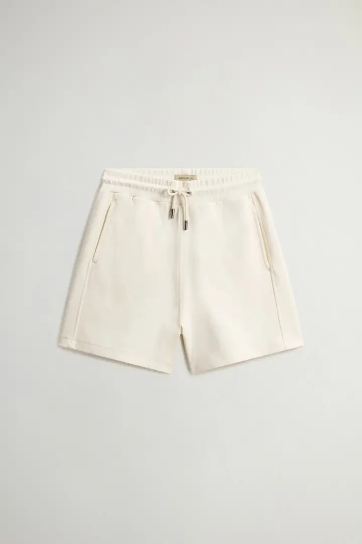 donna Pantaloncini in misto cotone Interlock Bianco Milky Cream miniatura 2