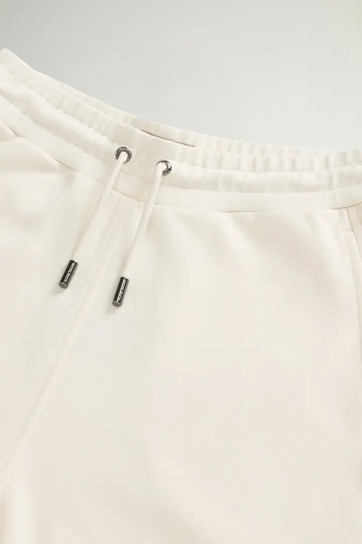 donna Pantaloncini in misto cotone Interlock Bianco Milky Cream miniatura 3