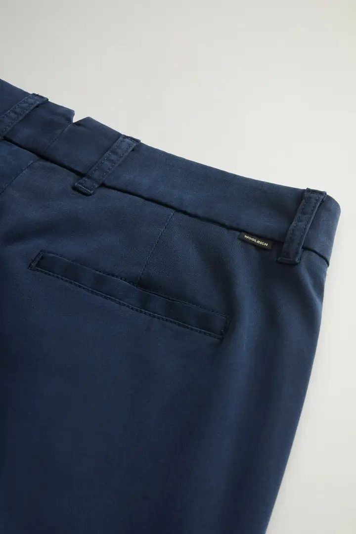 donna Pantaloni chino in misto cotone elasticizzato Blu Melton Blue miniatura 2