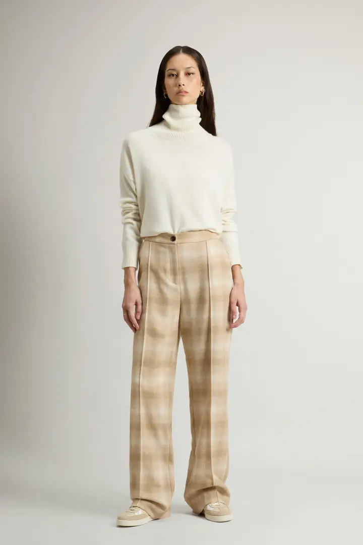 Donna Pantaloni in misto lana italiana Beige Hombre Beige