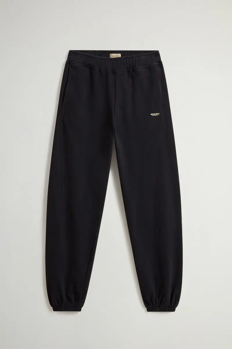 Woolrich Donna Pantaloni in puro cotone felpato Nero Taglia XXS miniatura 2
