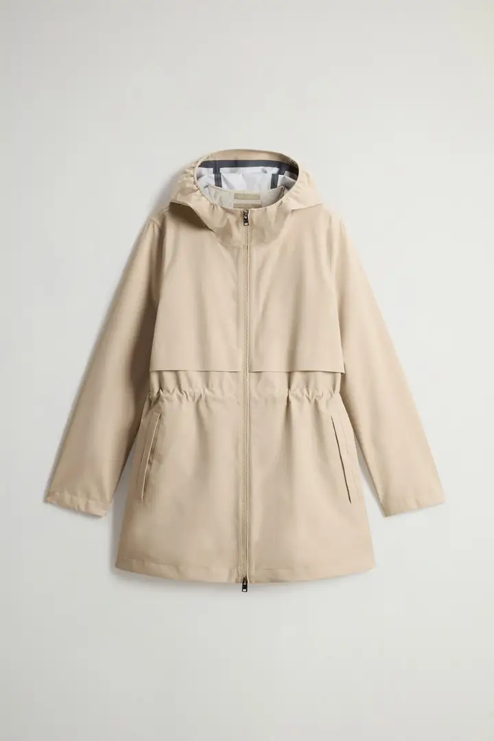 donna Parka 3 in 1 in tessuto Light Stretch Beige White Pepper