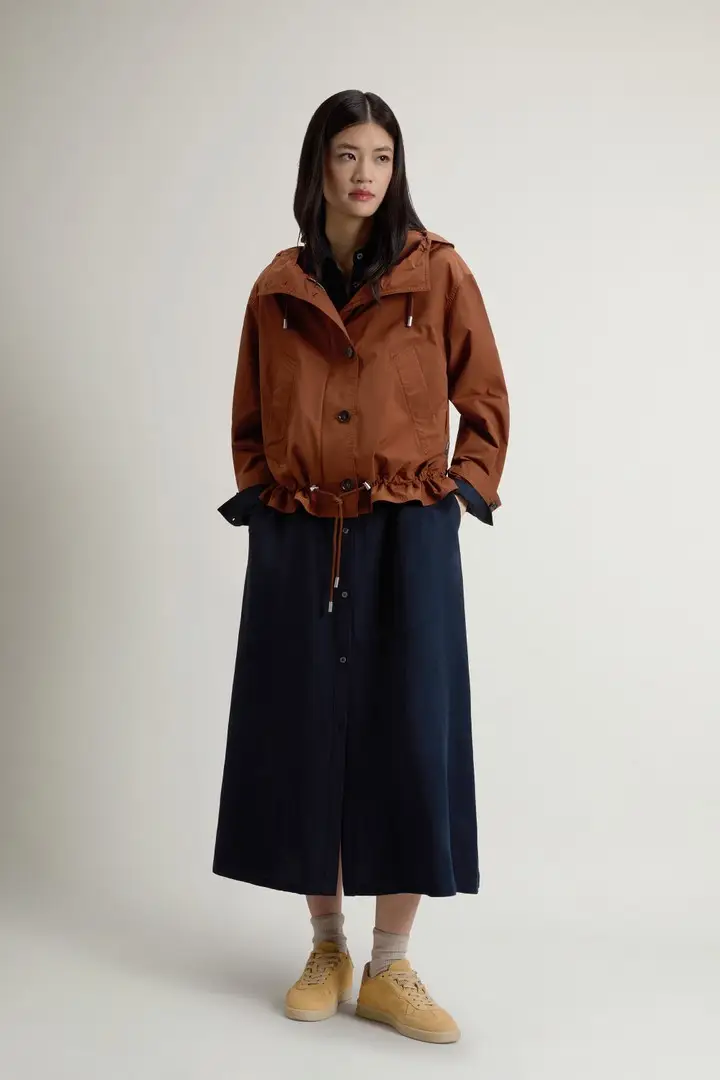 donna Parka corto in Urban Touch Marrone Acorn