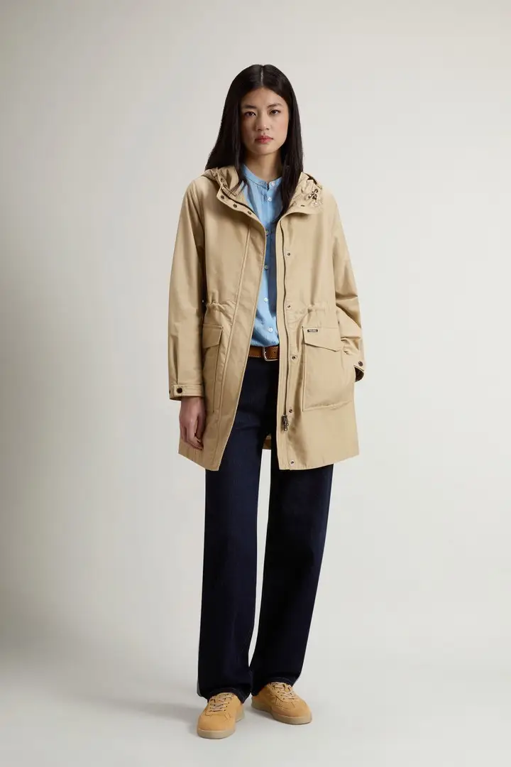 donna Parka in Light Ramar Beige White Pepper