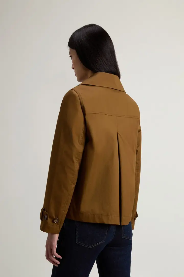 donna Peacoat in puro cotone Marrone Breen miniatura 3