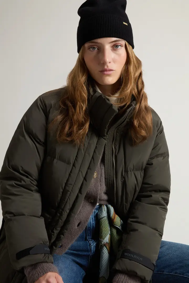 donna Piumino Alsea in nylon elasticizzato con cappuccio rimovibile Verde Dark Green miniatura 3