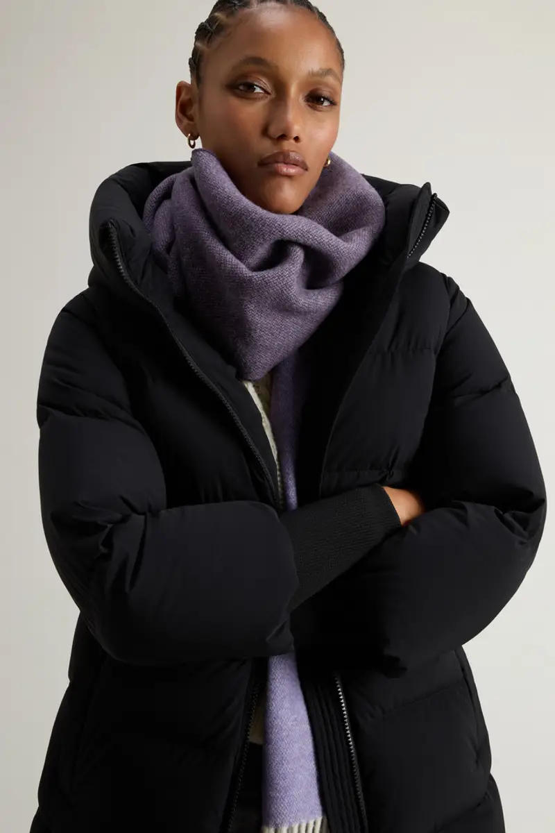 Donna Piumino Cloud in nylon elasticizzato con finitura opaca Nero Black miniatura 3