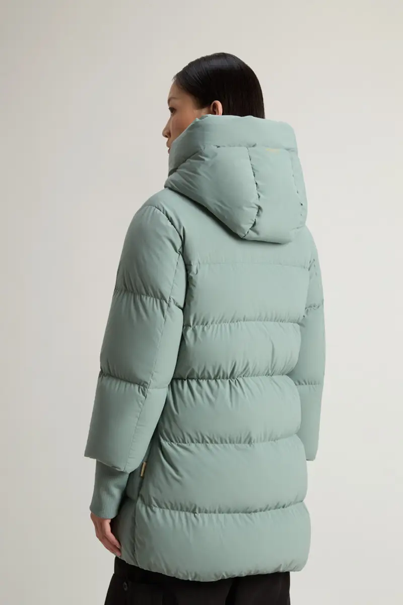 Donna Piumino Cloud in nylon elasticizzato con finitura opaca Verde Chinois Green miniatura 2