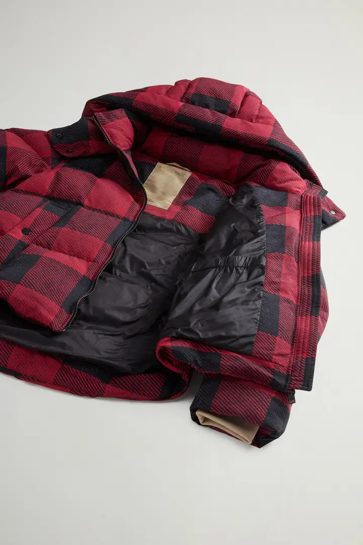 donna Piumino in Soft Ramar con motivo Buffalo Check Rosso Red Buffalo miniatura 3