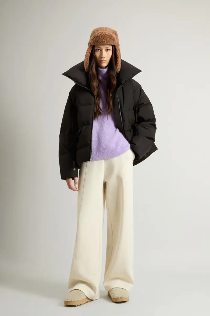 Woolrich Donna Piumino in WINDSTOPPER GORE-TEX Nero Taglia XXS