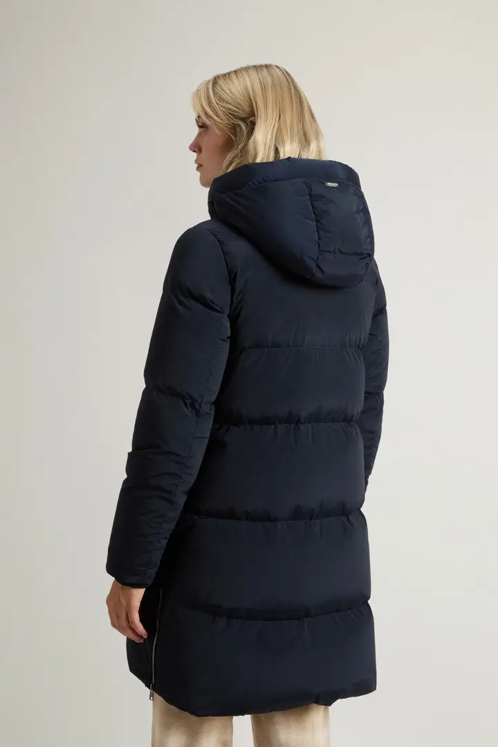 Donna Piumino Kelly lungo Blu Melton Blue miniatura 2