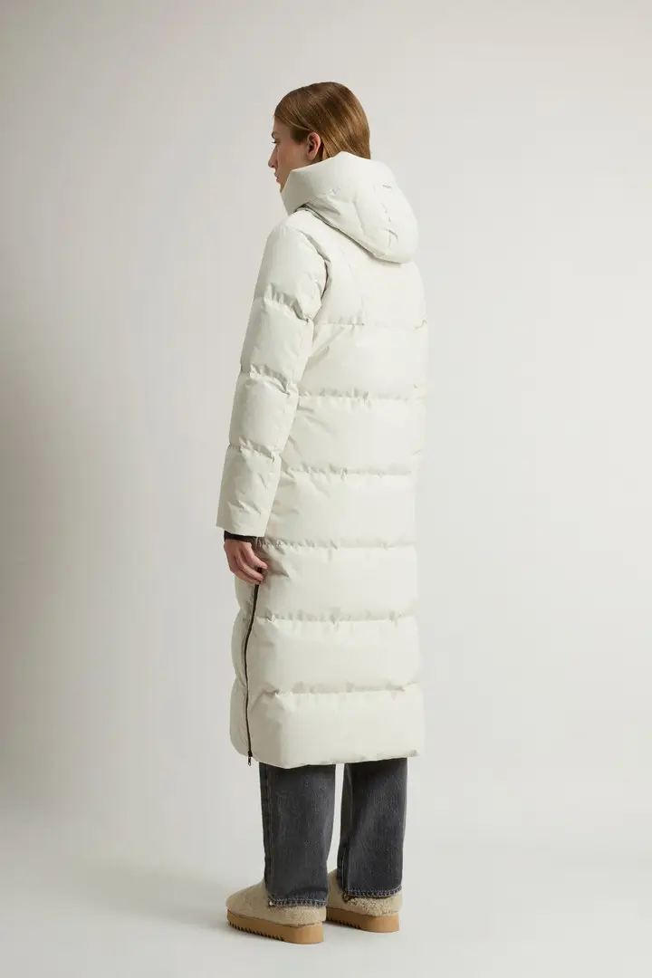 Donna Piumino lungo in WINDSTOPPER GORE-TEX Bianco Milky Cream miniatura 2