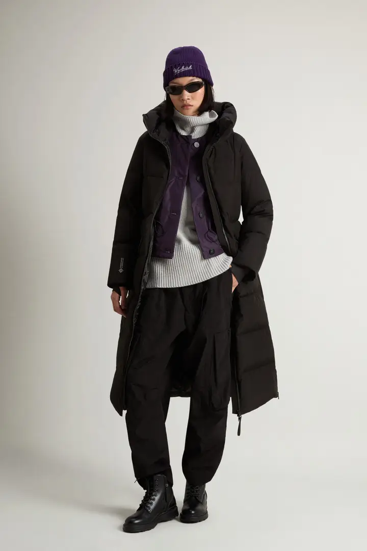 Donna Piumino lungo in WINDSTOPPER GORE-TEX Nero Black