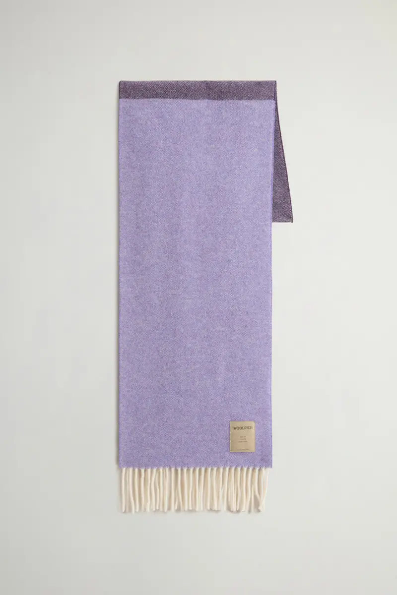 Donna Sciarpa in pura lana con frange Lilla Nightshade