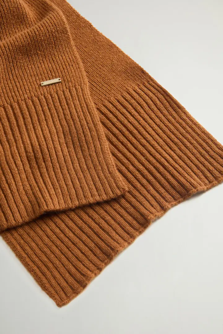 Donna Sciarpa in puro cashmere Marrone Bronze miniatura 2
