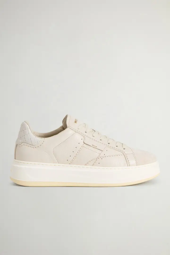 donna Sneakers Arrow in pelle di vitello Beige Whipped Cream Whipped Cream