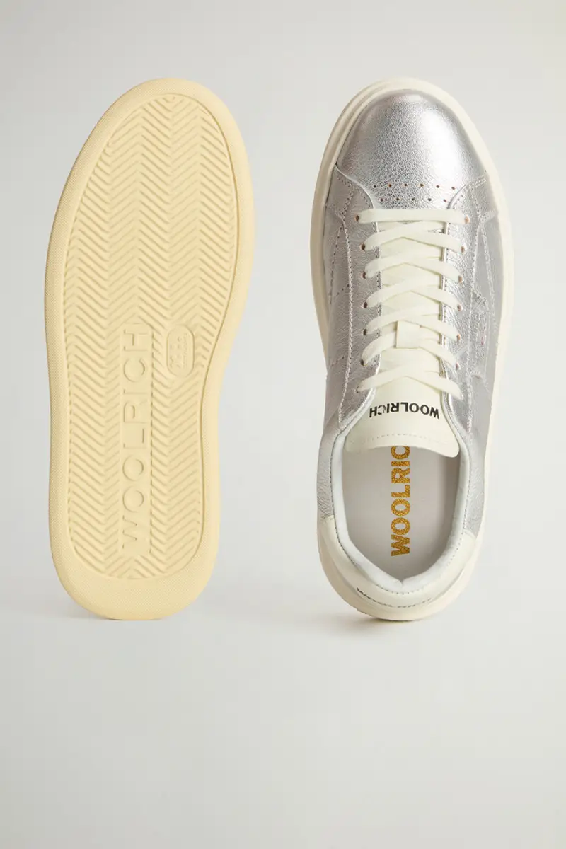 Woolrich Donna Sneakers Arrow in pelle laminata Grigio Taglia 36 miniatura 3