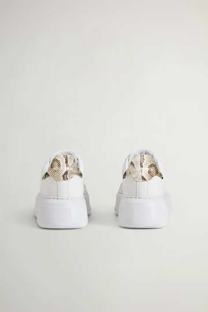 donna Sneakers Chunky Court in pelle di vitello Bianco White Sand miniatura 2