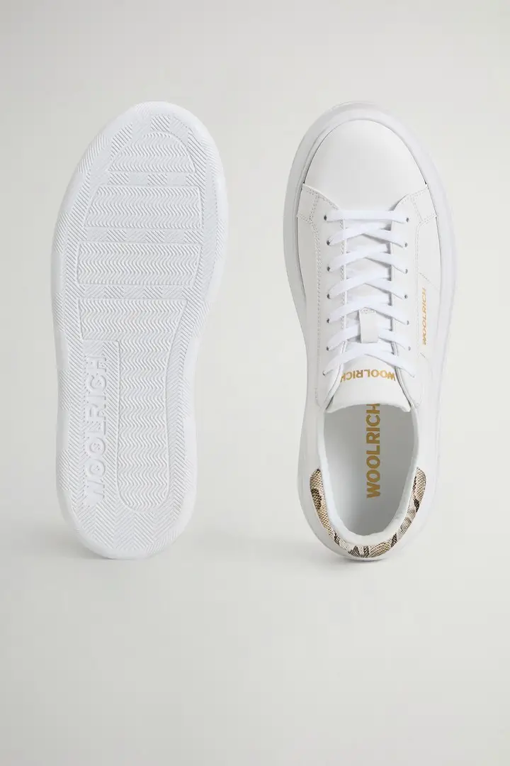 donna Sneakers Chunky Court in pelle di vitello Bianco White Sand miniatura 3