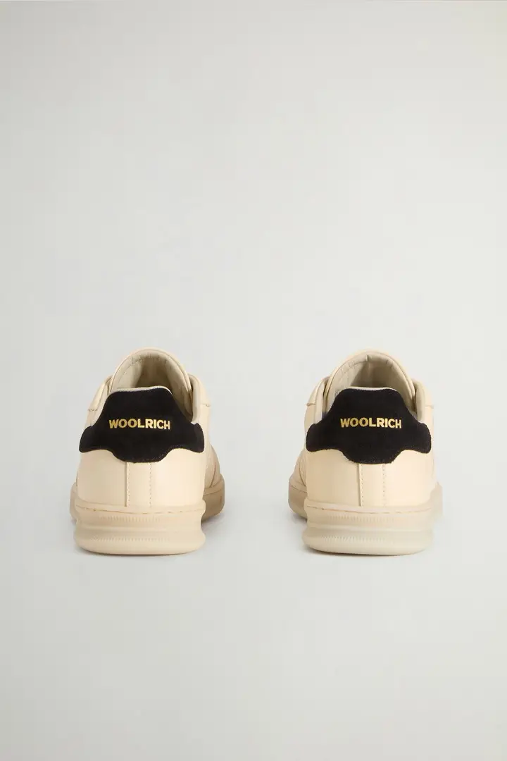 donna Sneakers Doubleu Tennis in nappa con dettagli in camoscio Bianco Off White miniatura 2