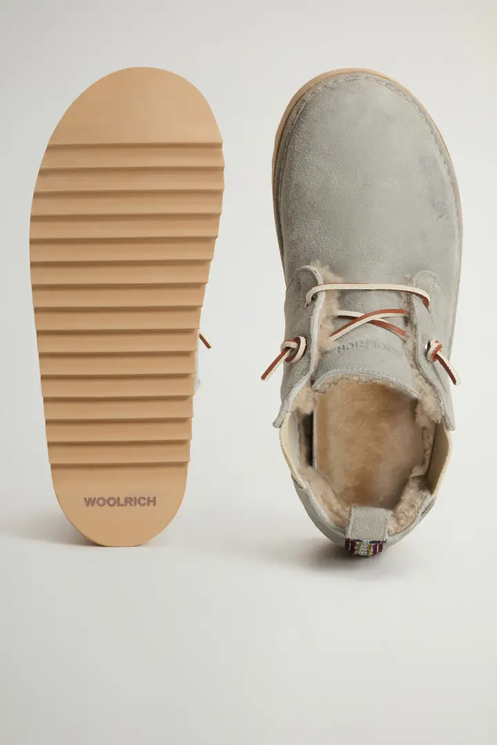 Donna Stivaletti Hugger in camoscio Grigio Grey miniatura 3