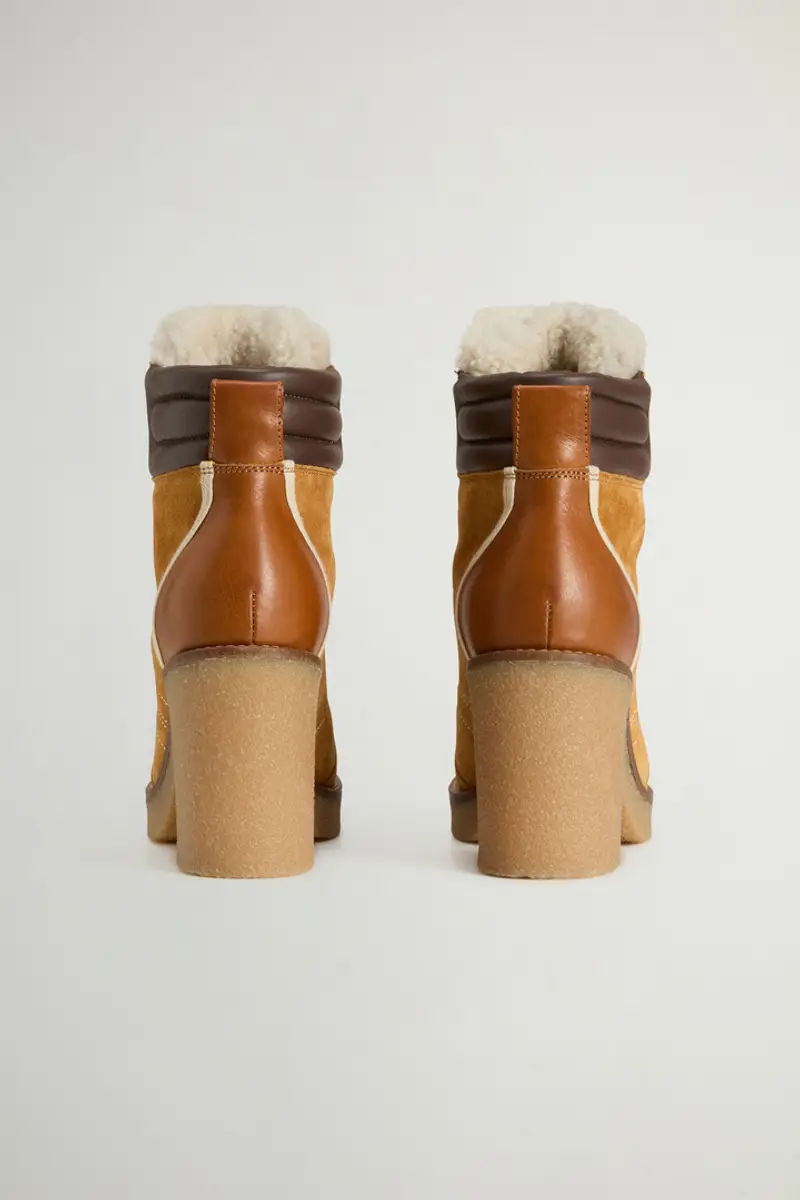 Donna Stivaletti Landhill in camoscio e vacchetta Beige Caramel miniatura 2