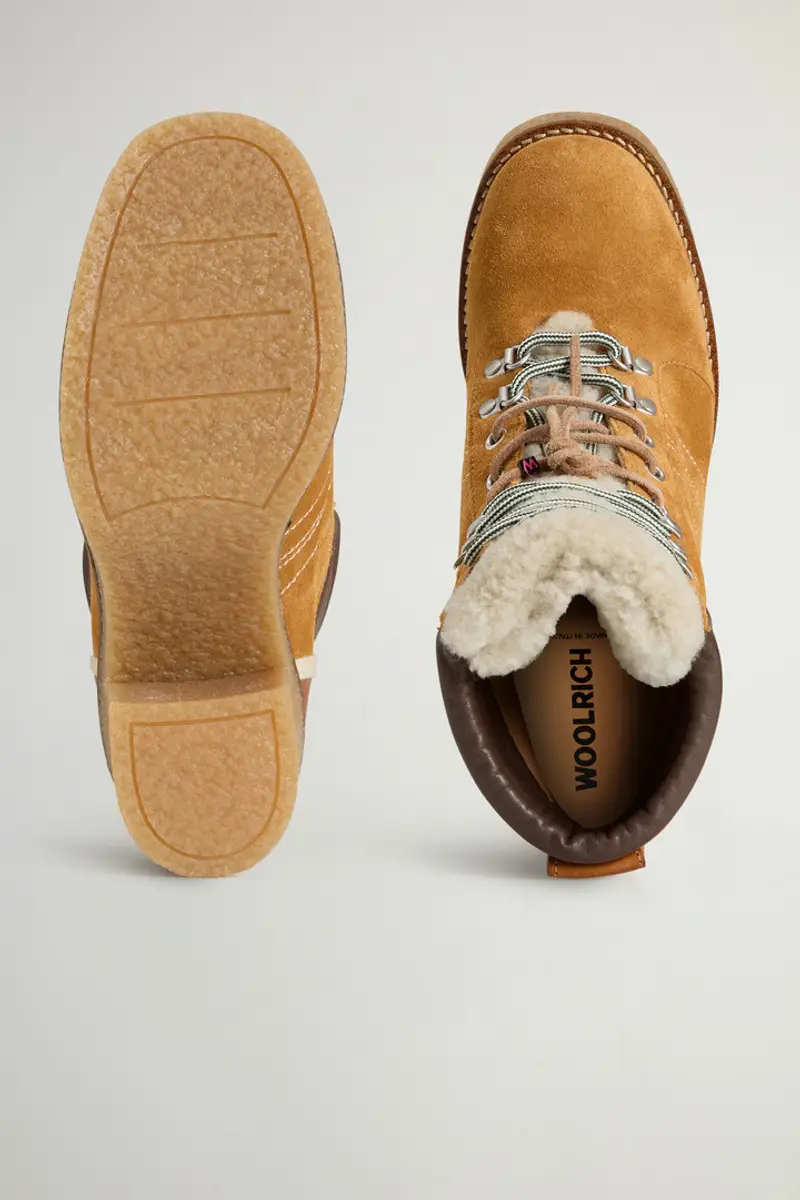 Donna Stivaletti Landhill in camoscio e vacchetta Beige Caramel miniatura 3