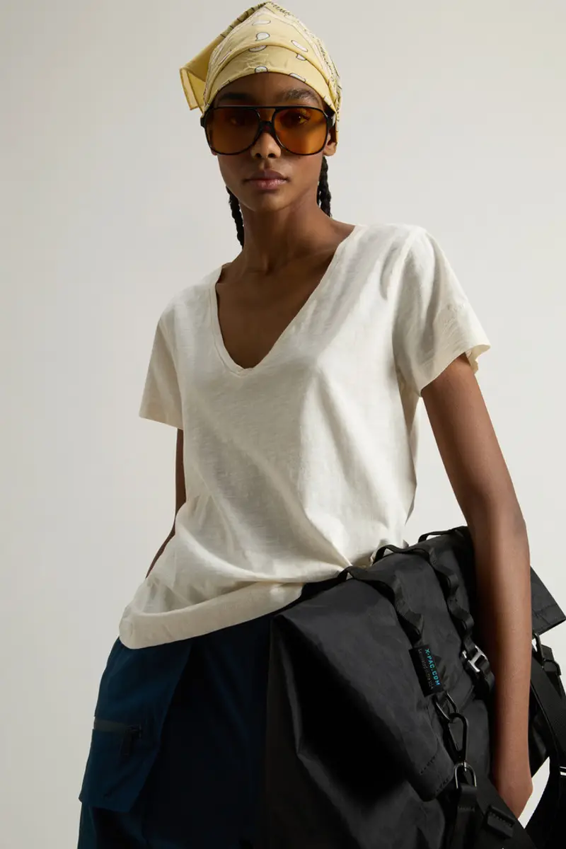 Woolrich T-shirt Donna Bianco 2003059 miniatura 3