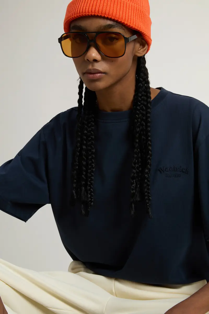 Woolrich T-shirt Donna Blu 2003049 miniatura 3