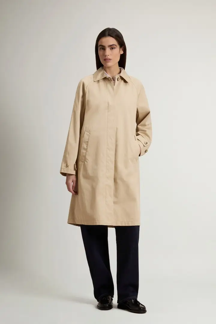 Woolrich Trench Donna Beige 4237537 miniatura 2