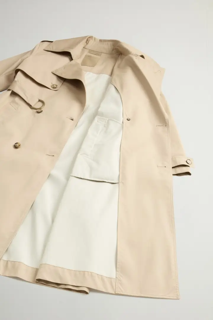 Woolrich Trench Donna Beige 4237546 miniatura 3