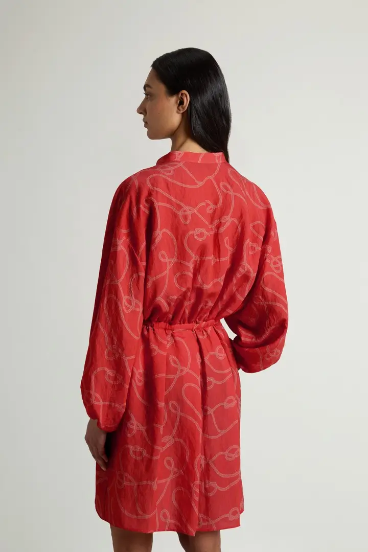 donna Vestito in misto Lyocell Rosso Paprika Rope miniatura 2