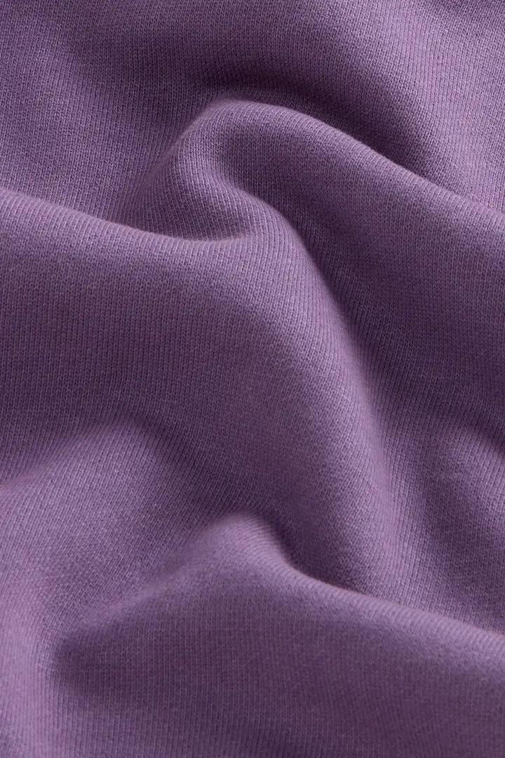 Felpa crop girocollo da ragazza in puro cotone tinta in capo Lilla Mulled Grape miniatura 2