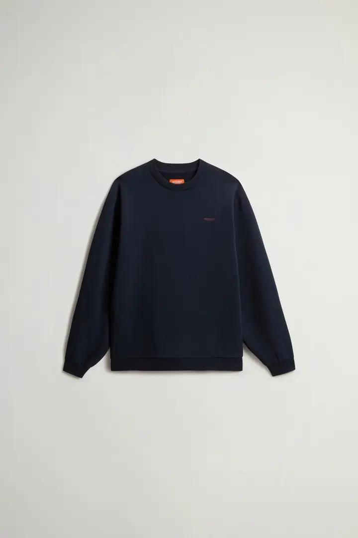 Felpa girocollo da bambino in puro cotone Blu Melton Blue