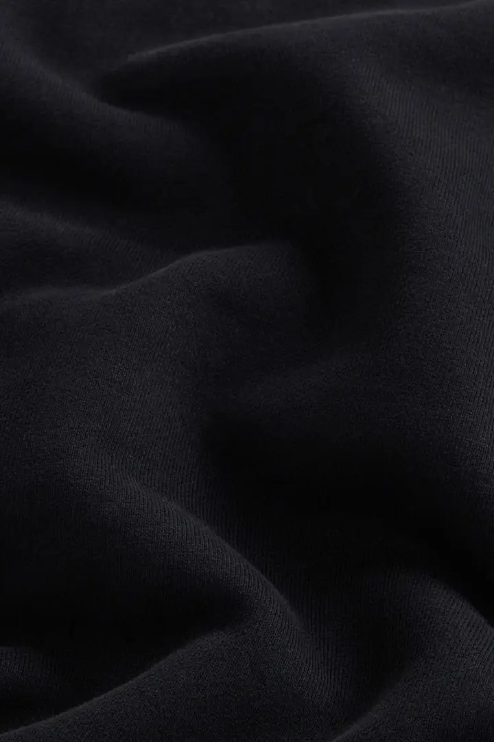 Felpa girocollo da ragazzi in puro cotone spazzolato Nero Black miniatura 2