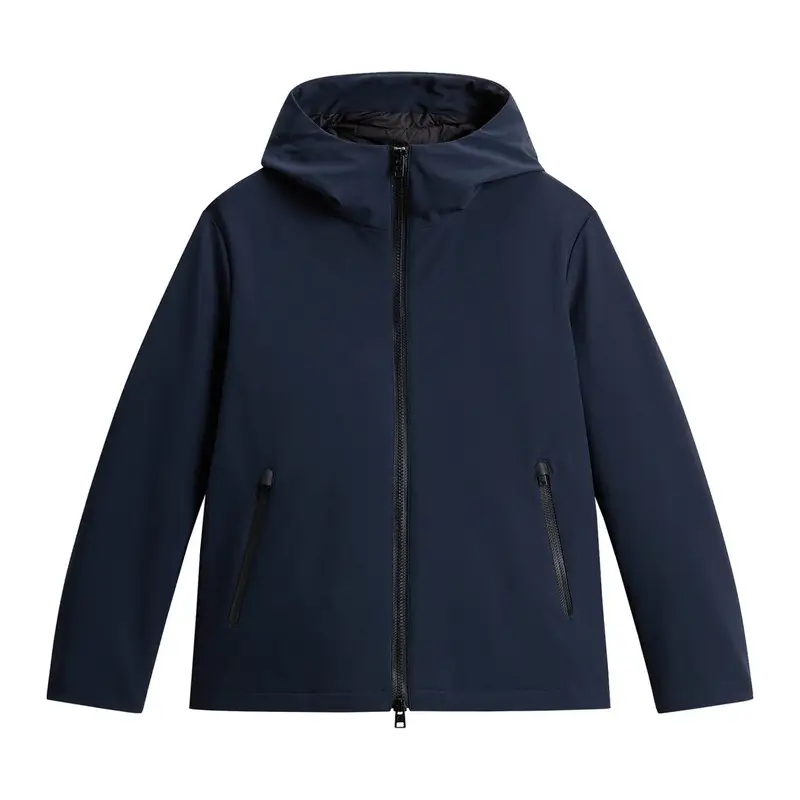 GIACCA CON CAPPUCCIO SOFT SHELL PACIFIC Blu