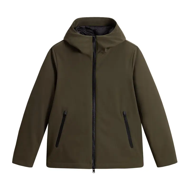 GIACCA CON CAPPUCCIO SOFT SHELL PACIFIC Verde