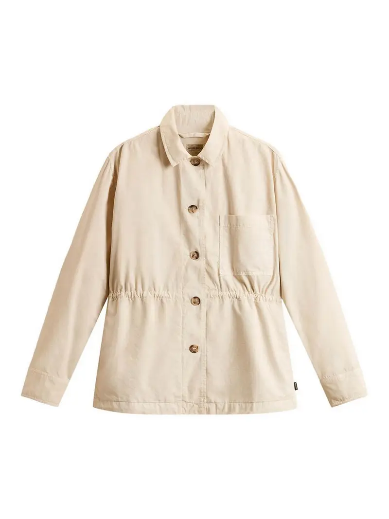 Giacca da camicia di cotone Beige