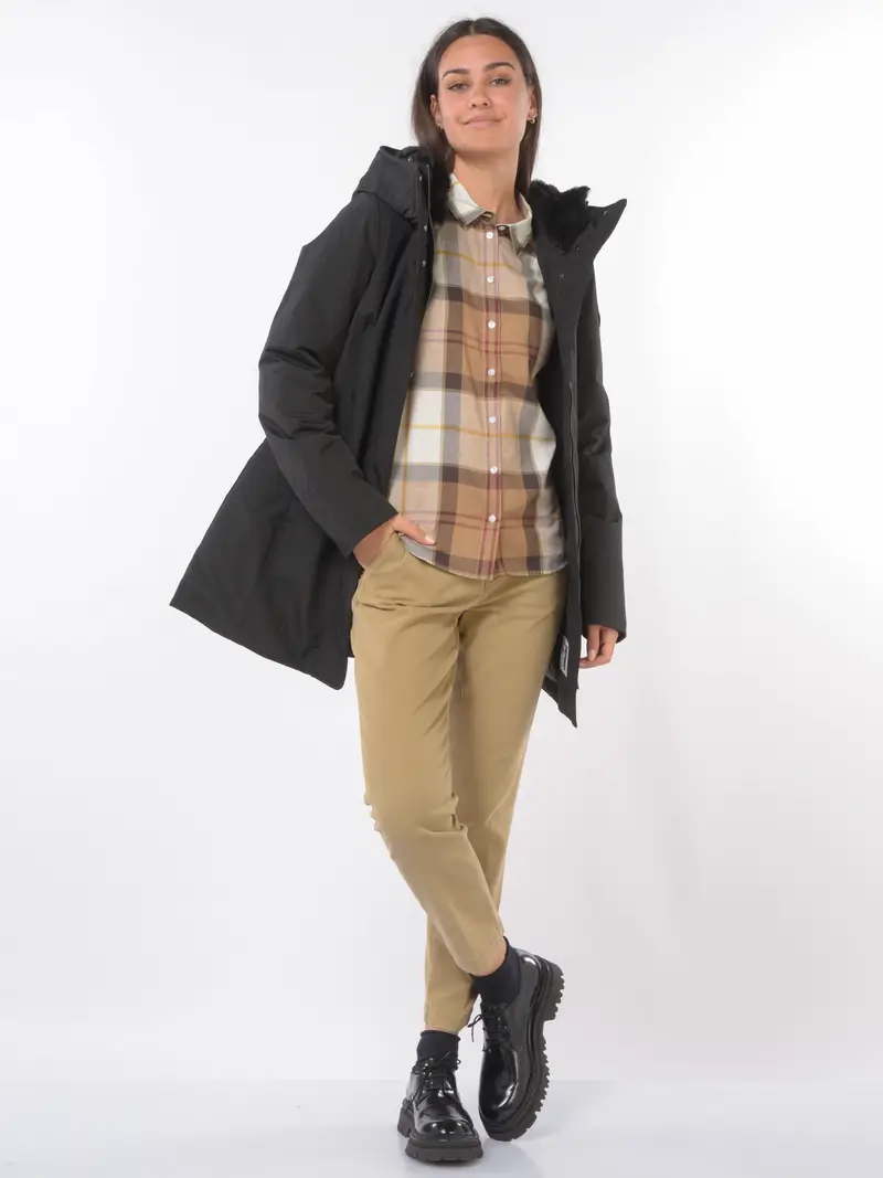 giaccone da donna Woolrich boulder faux fur parka NERO miniatura 2