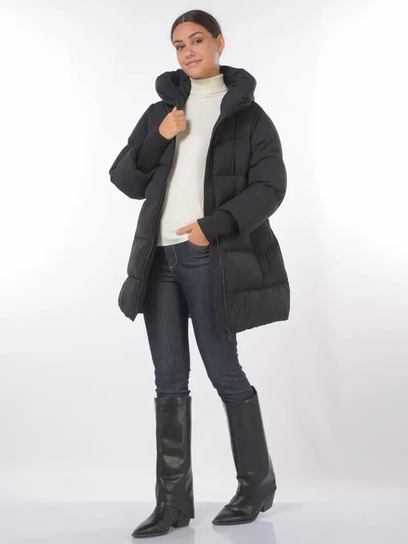 giaccone da donna Woolrich Cloud Madison con finitura opaca NERO miniatura 2