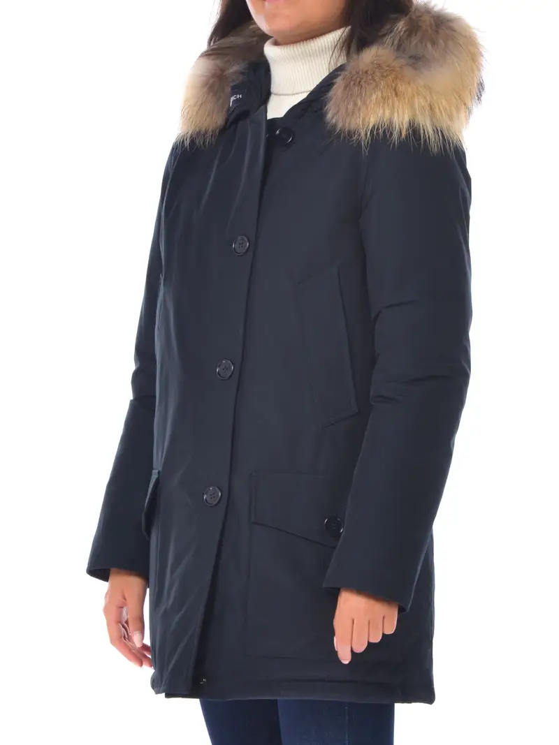 giaccone da donna Woolrich parka con tasche Blu